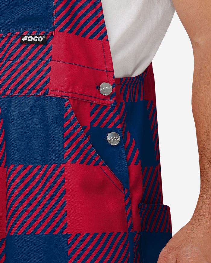 Atlanta Braves Mens Plaid Bib Overalls FOCO - FOCO.com