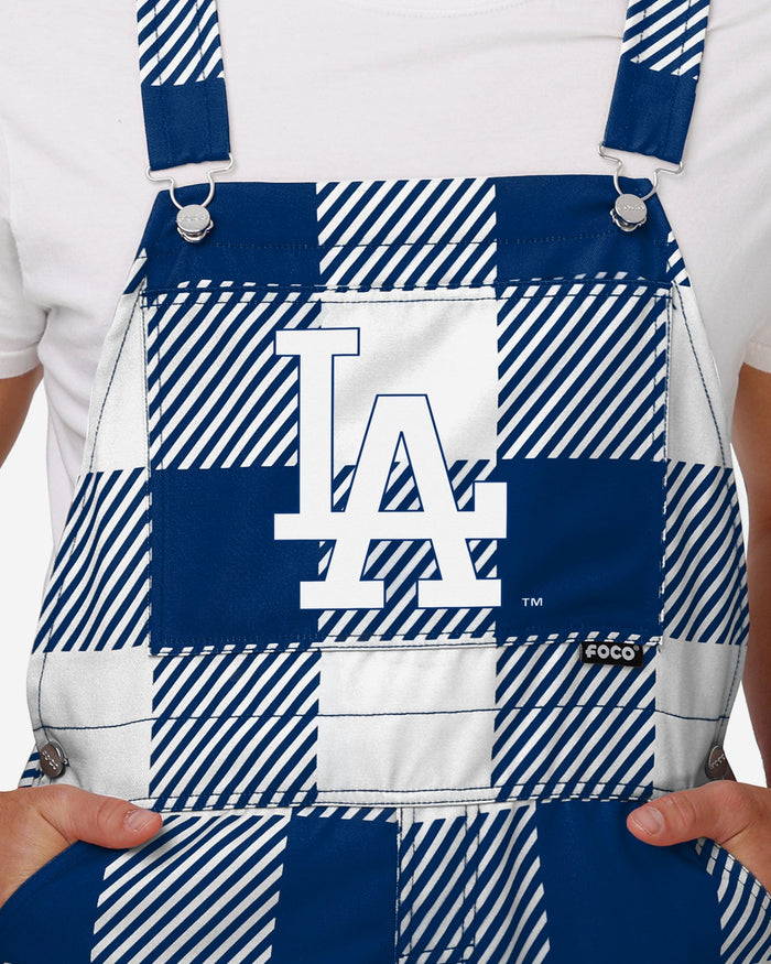 Los Angeles Dodgers Mens Plaid Bib Overalls FOCO - FOCO.com