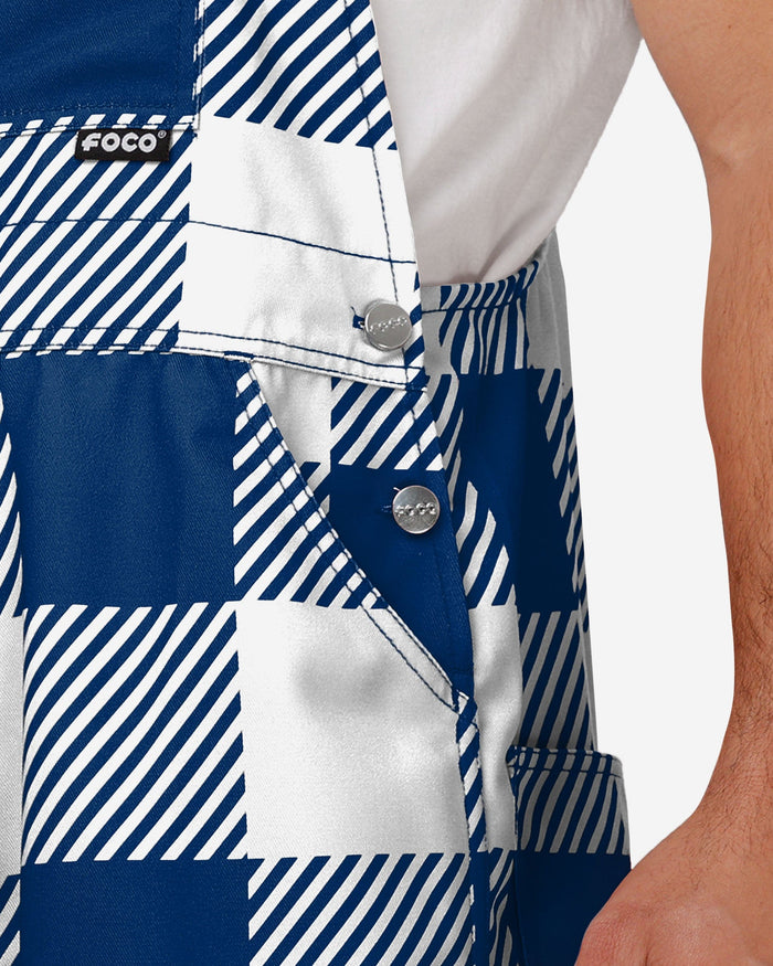 Los Angeles Dodgers Mens Plaid Bib Overalls FOCO - FOCO.com