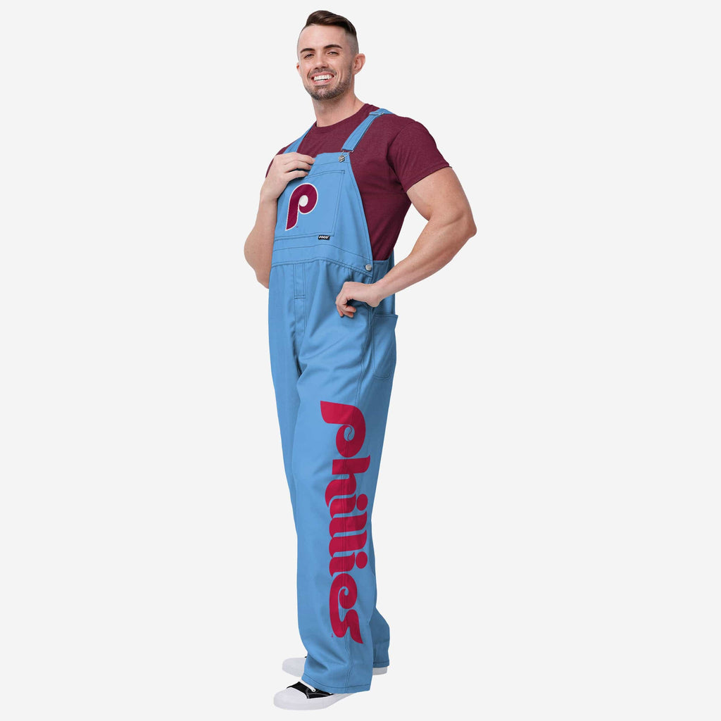 Philadelphia Phillies Mens Powder Blue Big Logo Bib Overalls FOCO S - FOCO.com