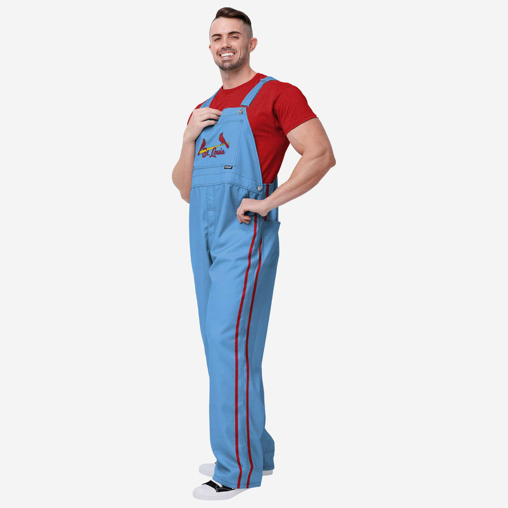 St Louis Cardinals Powder Blue Mens Big Logo Bib Overalls FOCO S - FOCO.com