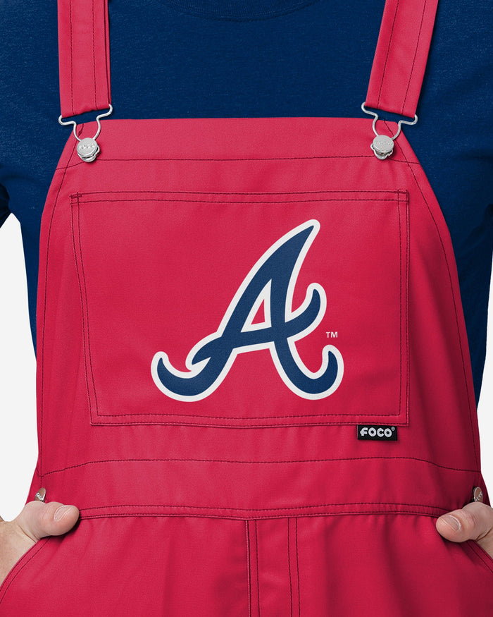 Atlanta Braves Mens Big Logo Bib Overalls FOCO - FOCO.com