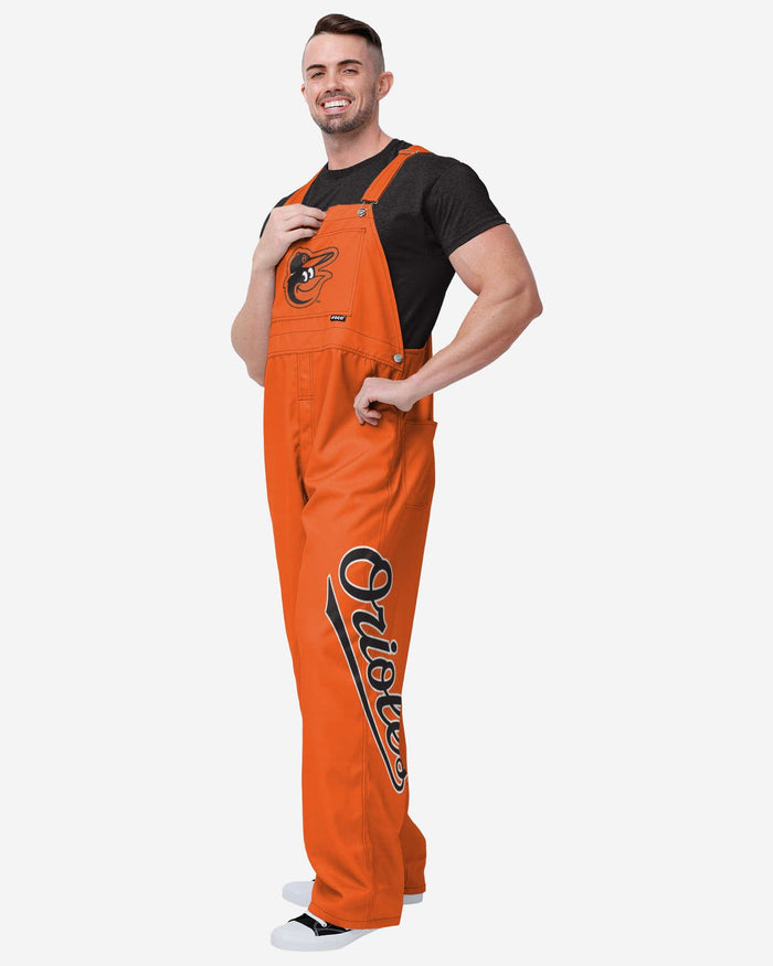 Baltimore Orioles Mens Big Logo Bib Overalls FOCO S - FOCO.com