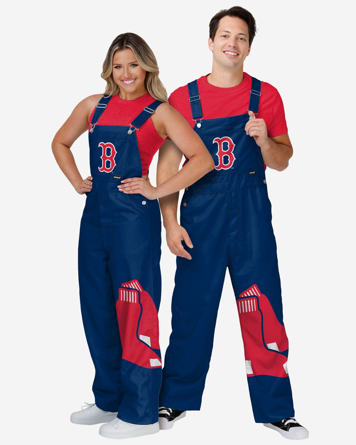 Boston Red Sox Mens Big Logo Bib Overalls FOCO - FOCO.com