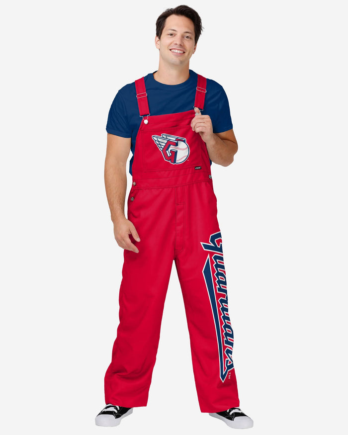 Cleveland Guardians Mens Big Logo Bib Overalls FOCO S - FOCO.com