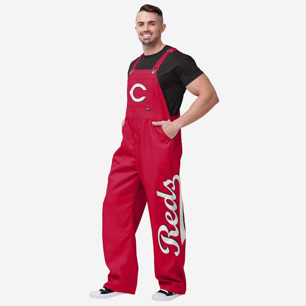 Cincinnati Reds Mens Big Logo Bib Overalls FOCO S - FOCO.com