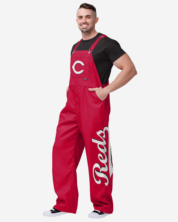 Cincinnati Reds Mens Big Logo Bib Overalls FOCO S - FOCO.com