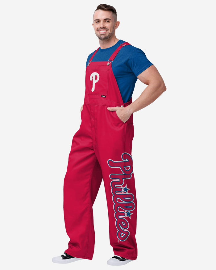 Philadelphia Phillies Mens Big Logo Bib Overalls FOCO S - FOCO.com