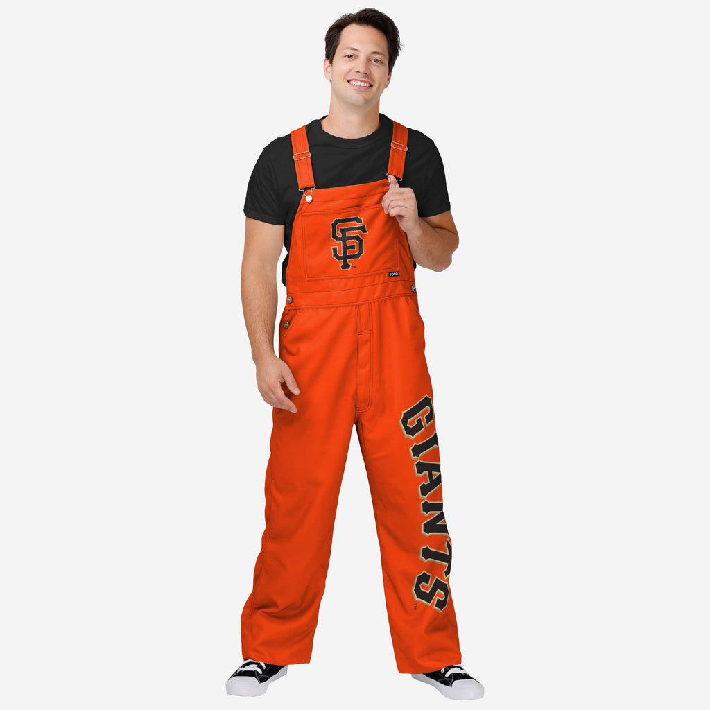 San Francisco Giants Mens Big Logo Bib Overalls FOCO S - FOCO.com