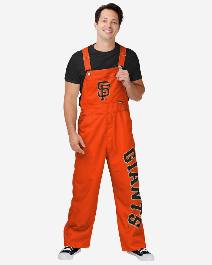 San Francisco Giants Mens Big Logo Bib Overalls FOCO S - FOCO.com