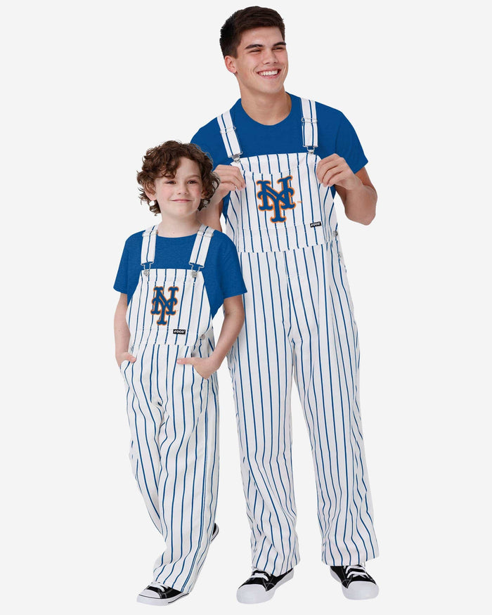 New York Mets Youth Pinstripe Bib Overalls FOCO - FOCO.com