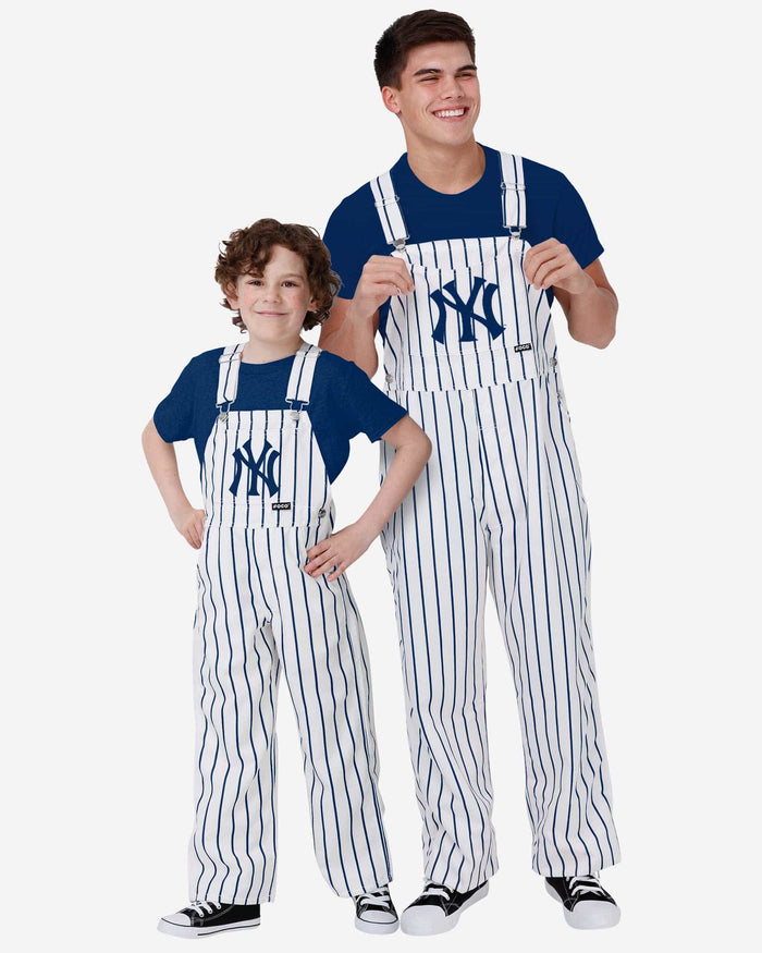 New York Yankees Youth Pinstripe Bib Overalls FOCO - FOCO.com