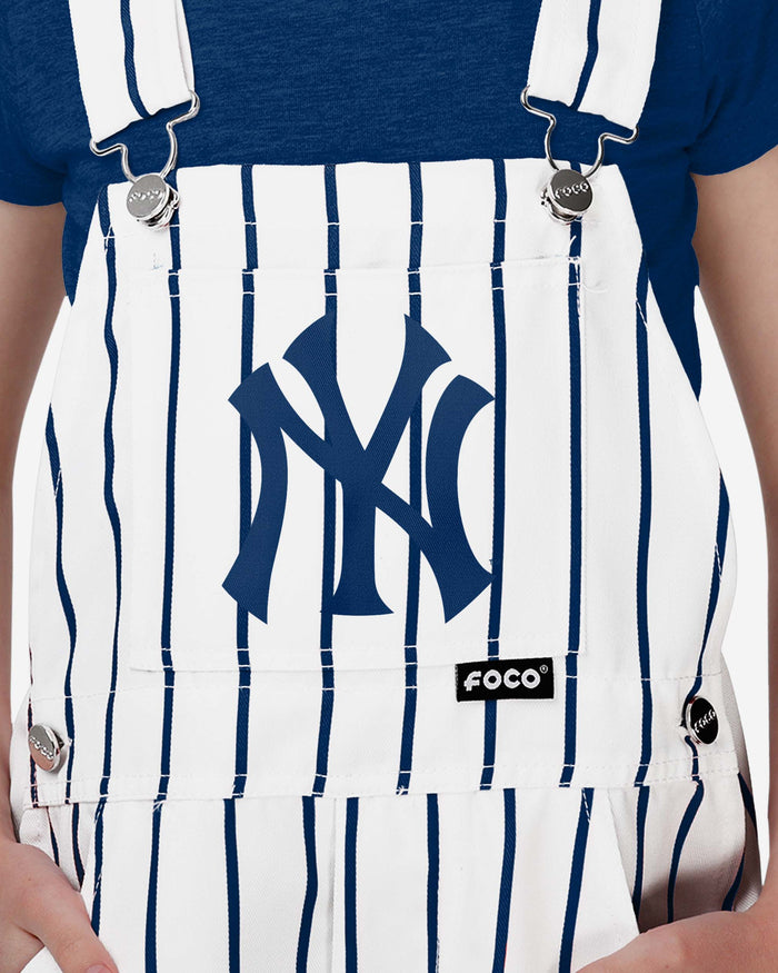 New York Yankees Youth Pinstripe Bib Overalls FOCO - FOCO.com