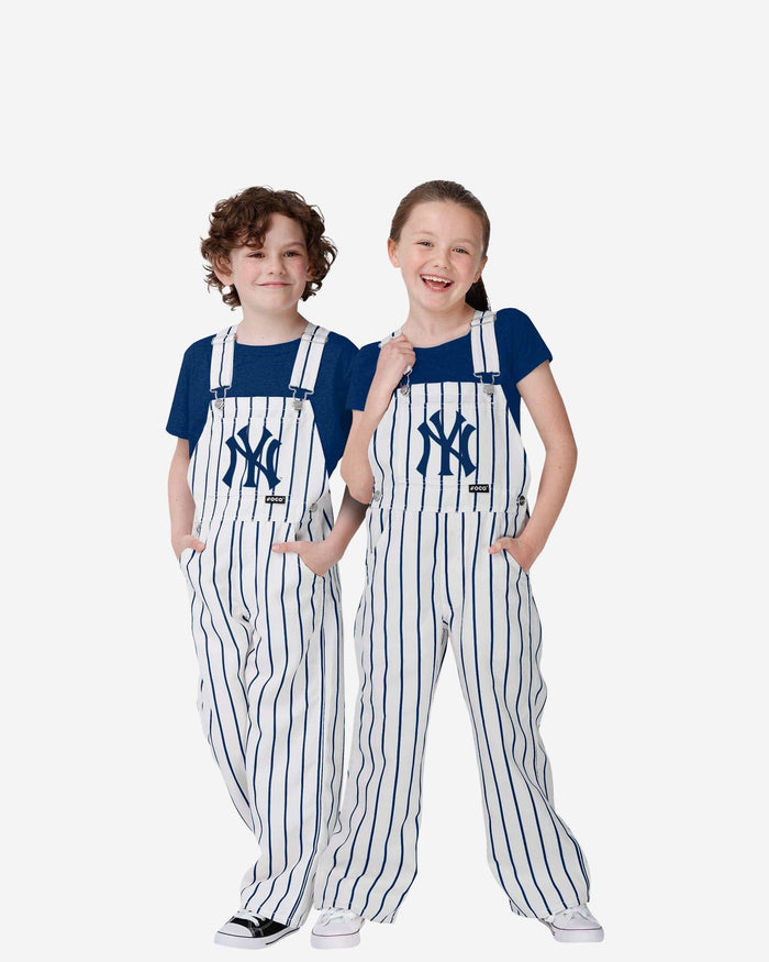 New York Yankees Youth Pinstripe Bib Overalls FOCO 8 (S) - FOCO.com