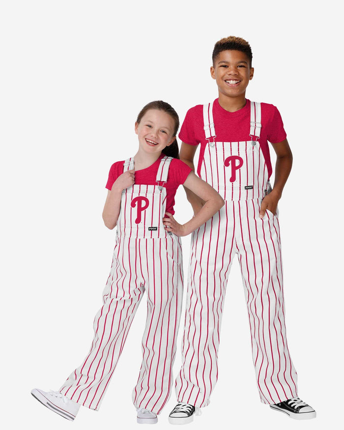 Philadelphia Phillies Youth Pinstripe Bib Overalls FOCO 8 (S) - FOCO.com