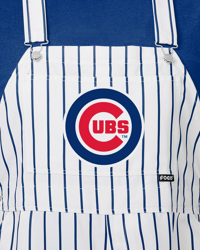 Chicago Cubs Mens Pinstripe Bib Overalls FOCO - FOCO.com