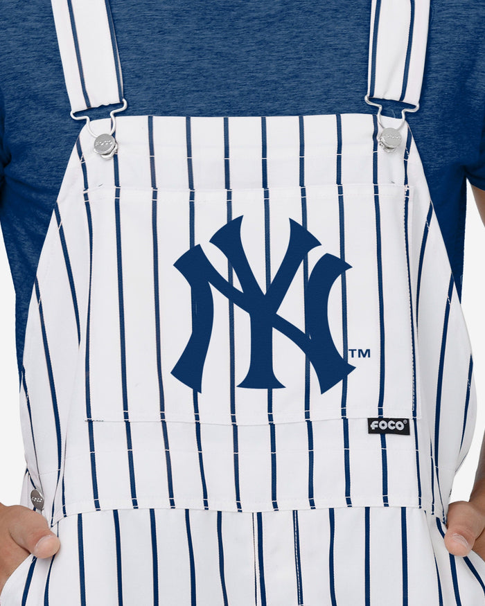 New York Yankees Mens Pinstripe Bib Overalls FOCO - FOCO.com