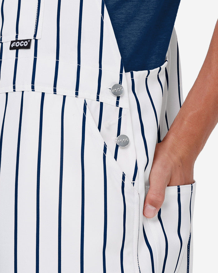 New York Yankees Mens Pinstripe Bib Overalls FOCO - FOCO.com