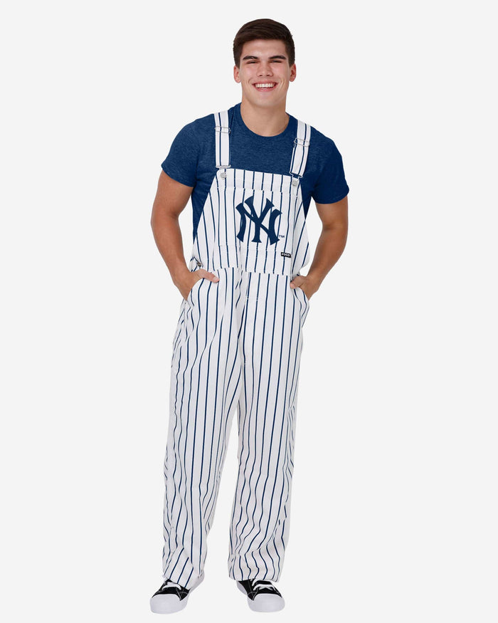 New York Yankees Mens Pinstripe Bib Overalls FOCO S - FOCO.com