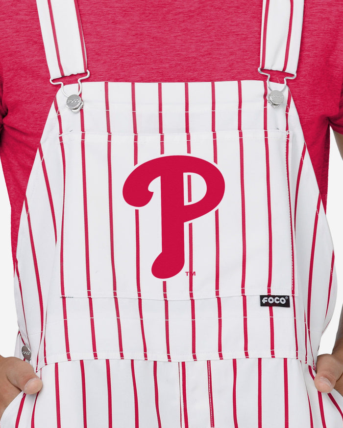 Philadelphia Phillies Mens Pinstripe Bib Overalls FOCO - FOCO.com