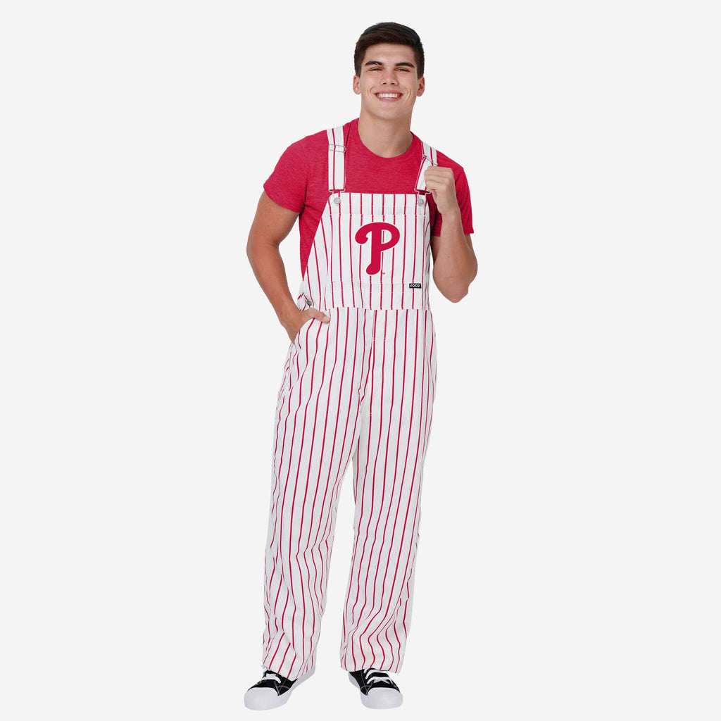 Philadelphia Phillies Mens Pinstripe Bib Overalls FOCO S - FOCO.com