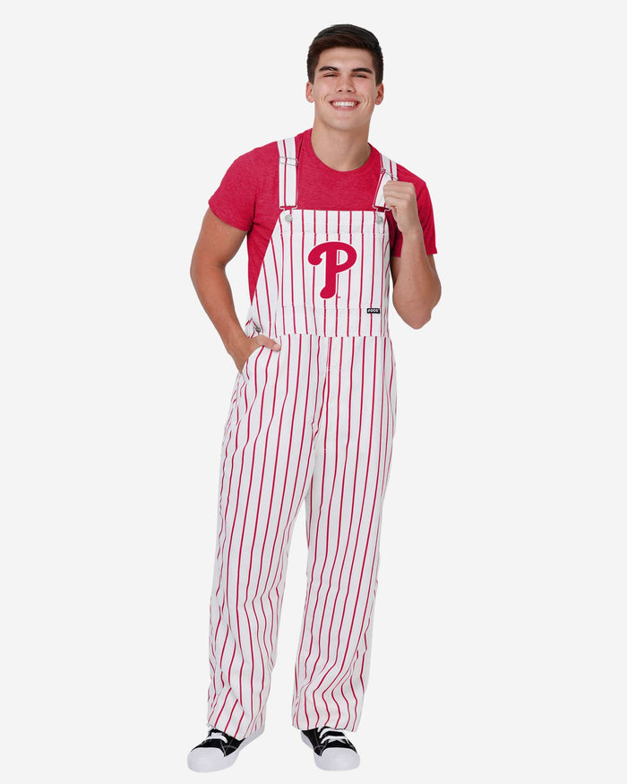 Philadelphia Phillies Mens Pinstripe Bib Overalls FOCO S - FOCO.com