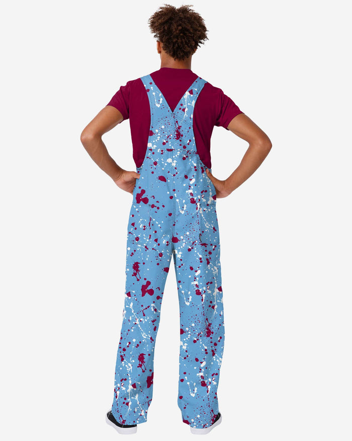 Philadelphia Phillies Mens Powder Blue Paint Splatter Bib Overalls FOCO - FOCO.com