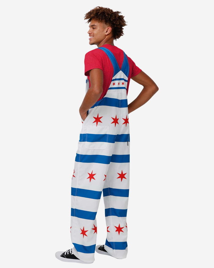 Chicago Cubs Mens Flag Thematic Bib Overalls FOCO - FOCO.com