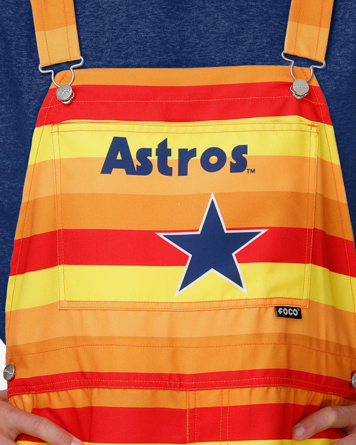 Houston Astros Mens Throwback Thematic Bib Overalls FOCO - FOCO.com