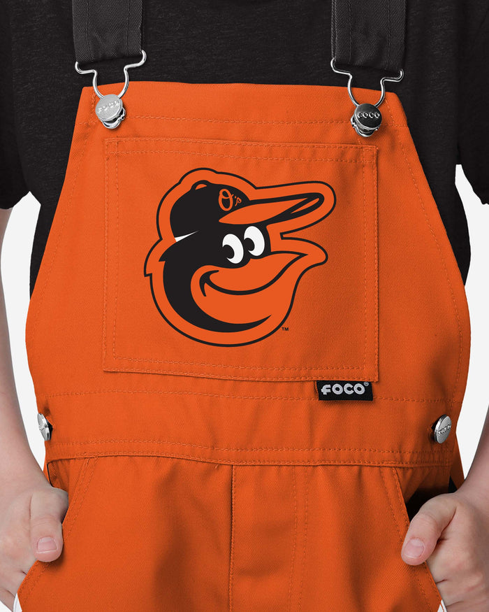 Baltimore Orioles Youth Team Stripe Bib Overalls FOCO - FOCO.com