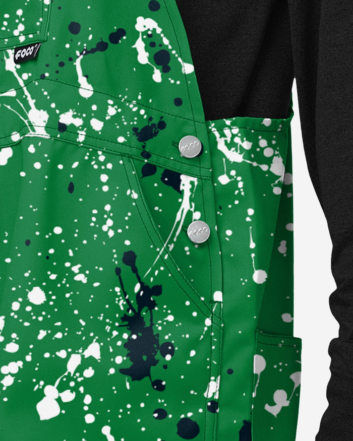 Boston Celtics Mens Paint Splatter Bib Overalls FOCO - FOCO.com