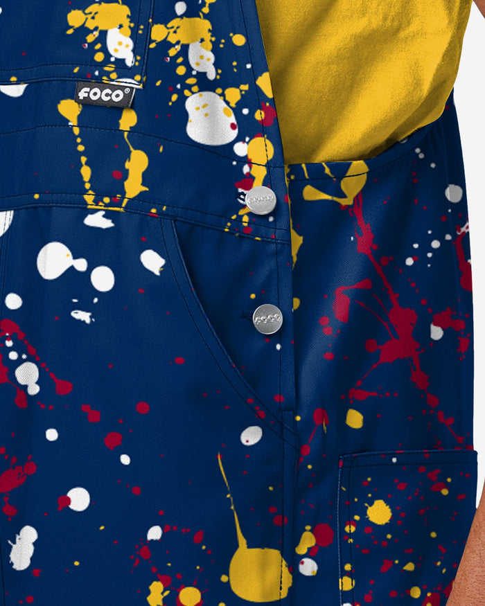 Denver Nuggets Mens Paint Splatter Bib Overalls FOCO - FOCO.com