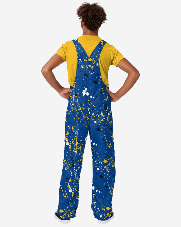 Golden State Warriors Mens Paint Splatter Bib Overalls FOCO - FOCO.com