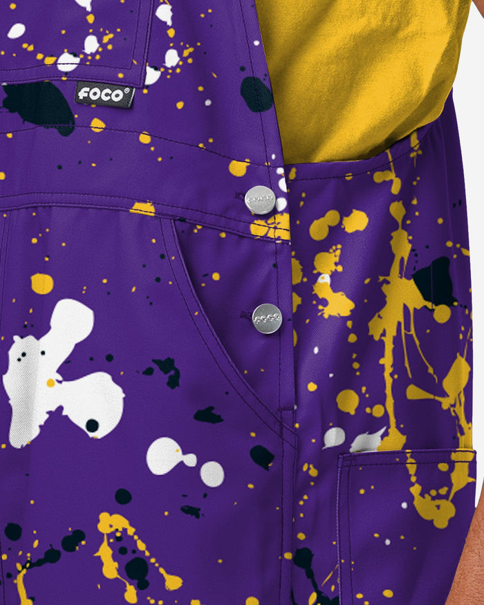 Los Angeles Lakers Mens Paint Splatter Bib Overalls FOCO - FOCO.com