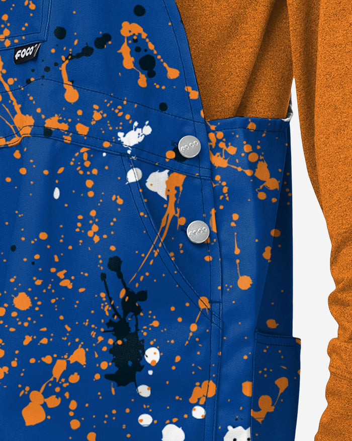 New York Knicks Mens Paint Splatter Bib Overalls FOCO - FOCO.com