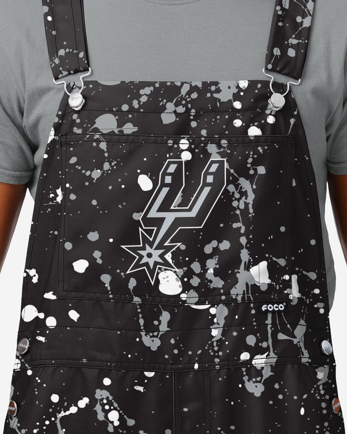 San Antonio Spurs Mens Paint Splatter Bib Overalls FOCO - FOCO.com