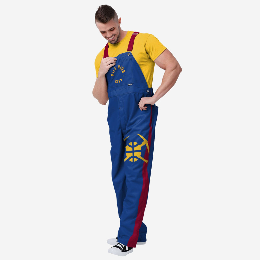 Denver Nuggets Mens Team Stripe Bib Overalls FOCO S - FOCO.com