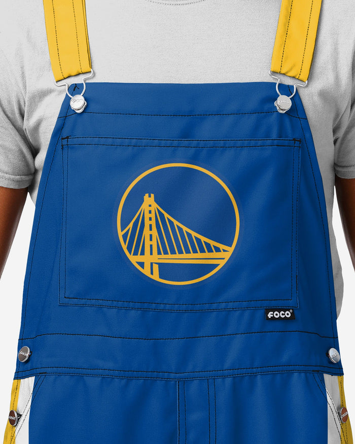 Golden State Warriors Mens Team Stripe Bib Overalls FOCO - FOCO.com