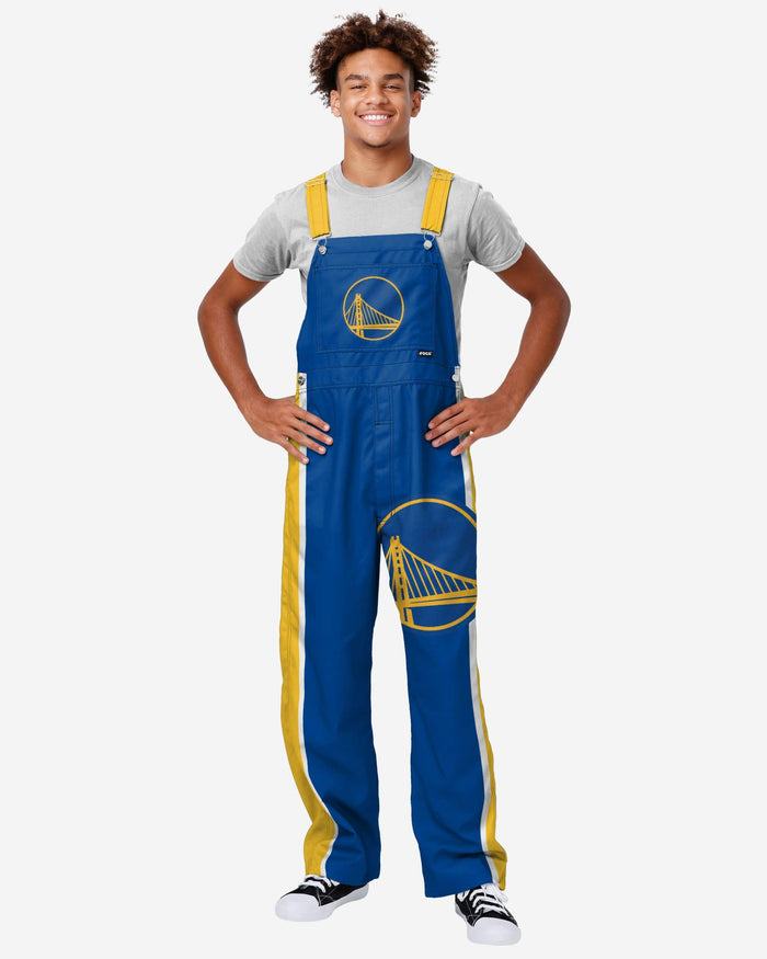 Golden State Warriors Mens Team Stripe Bib Overalls FOCO S - FOCO.com