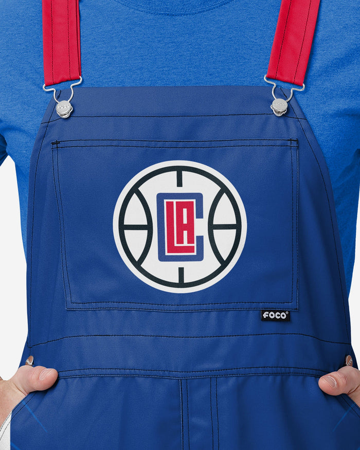 Los Angeles Clippers Mens Team Stripe Bib Overalls FOCO - FOCO.com