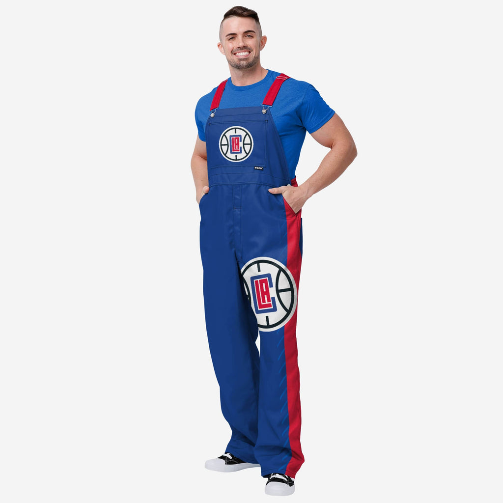 Los Angeles Clippers Mens Team Stripe Bib Overalls FOCO S - FOCO.com