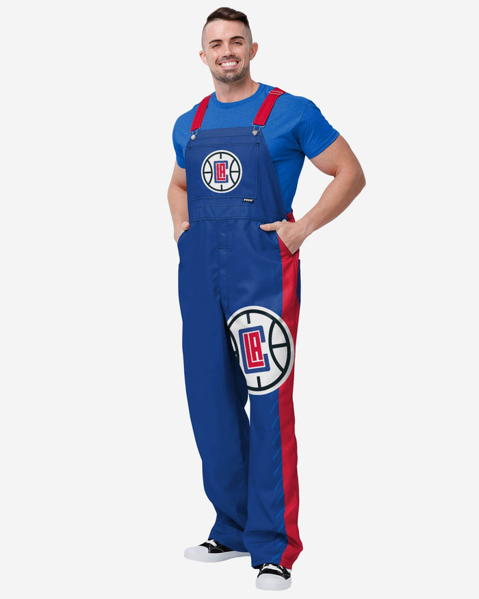 Los Angeles Clippers Mens Team Stripe Bib Overalls FOCO S - FOCO.com