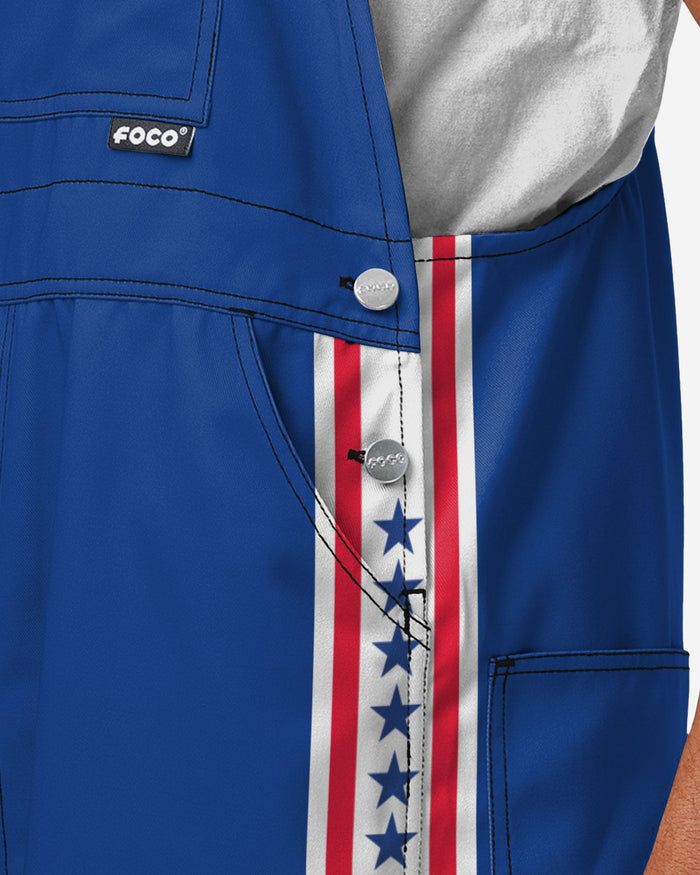 Philadelphia 76ers Mens Team Stripe Bib Overalls FOCO - FOCO.com