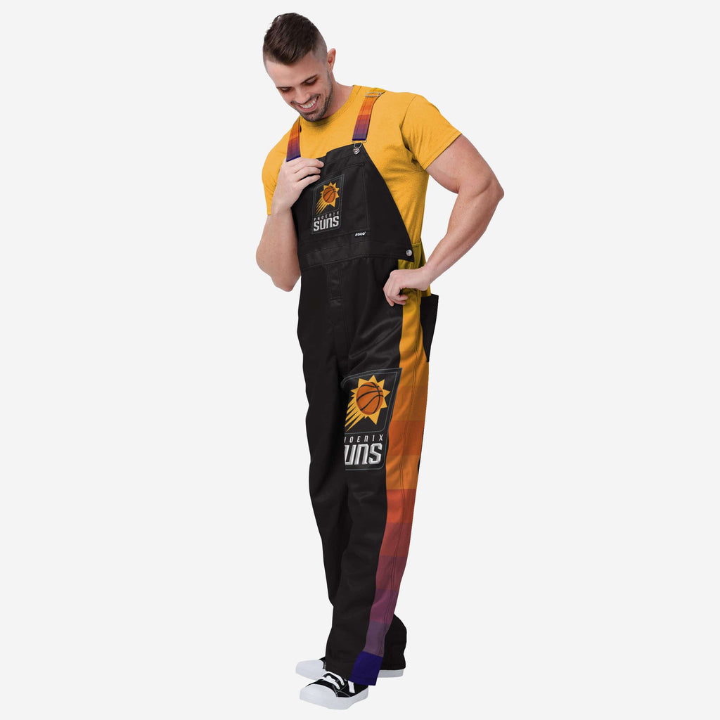 Phoenix Suns Mens Team Stripe Bib Overalls FOCO S - FOCO.com