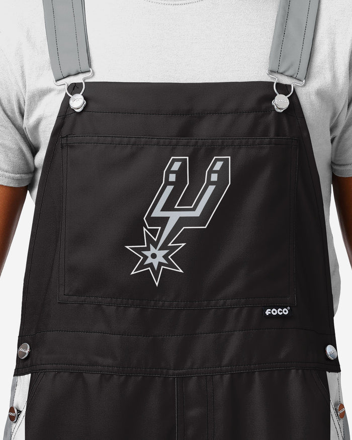 San Antonio Spurs Mens Team Stripe Bib Overalls FOCO - FOCO.com