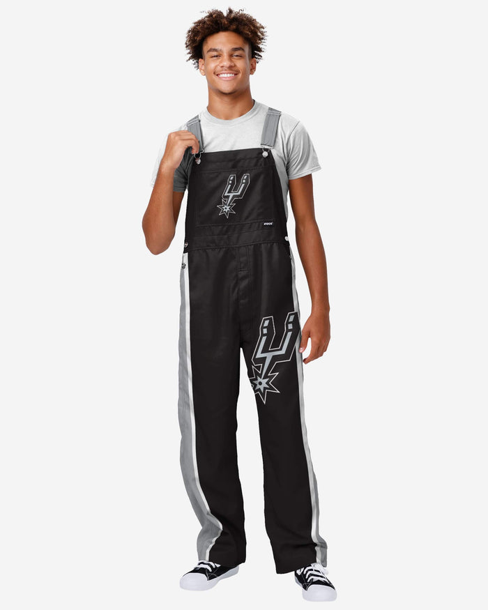 San Antonio Spurs Mens Team Stripe Bib Overalls FOCO S - FOCO.com