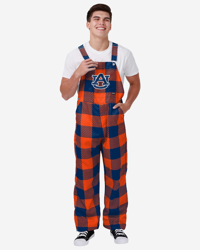 Auburn Tigers Mens Plaid Bib Overalls FOCO S - FOCO.com