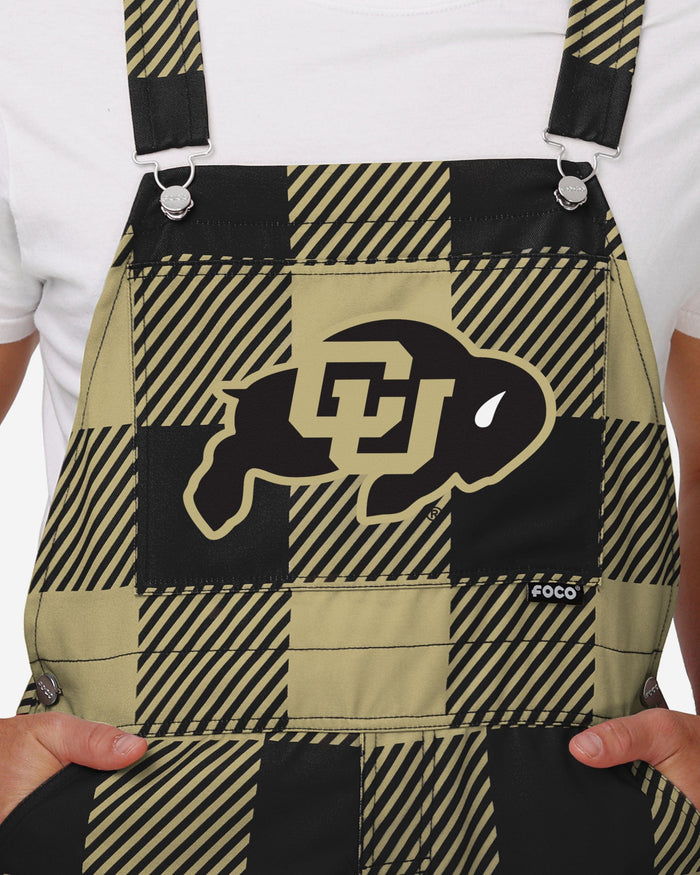 Colorado Buffaloes Mens Plaid Bib Overalls FOCO - FOCO.com