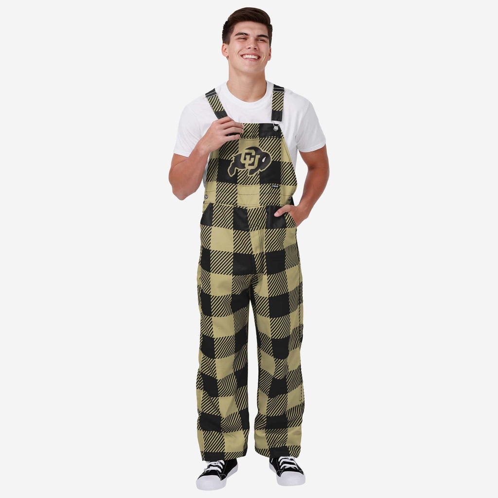 Colorado Buffaloes Mens Plaid Bib Overalls FOCO S - FOCO.com