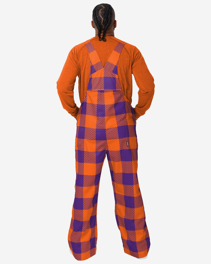 Clemson Tigers Mens Plaid Bib Overalls FOCO - FOCO.com